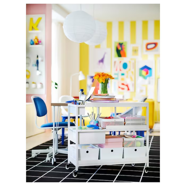 Комп'ютерне крісло ORFJALL IKEA 395.010.96 білий/темно-синій - зображення 2