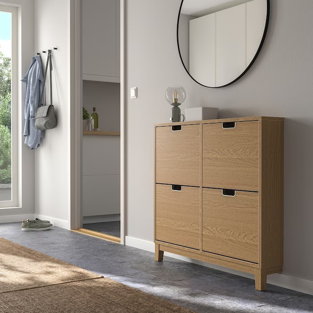 Тумба для обуви STALL 96x17x90 cm IKEA 405.302.29 дуб - Фото 5 Тумба для обуви STALL 96x17x90 cm IKEA 405.302.29 дуб - изображение 5