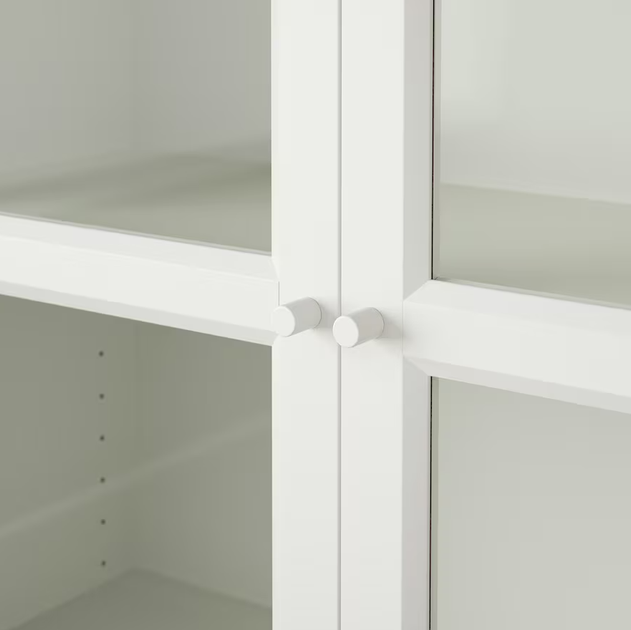 Книжный шкаф со стеклянными дверями BILLY/OXBERG 160x30x202 см IKEA 890.178.32 белый / белый - изображение 4