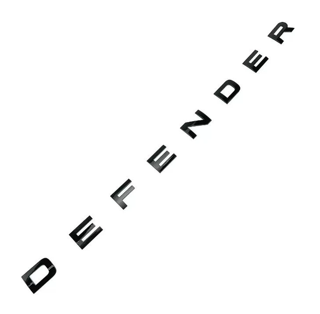Эмблема надпись Defender передняя для Land Rover (2020-2024г) черная 565х35мм пластик (на скотче) CH - изображение 3