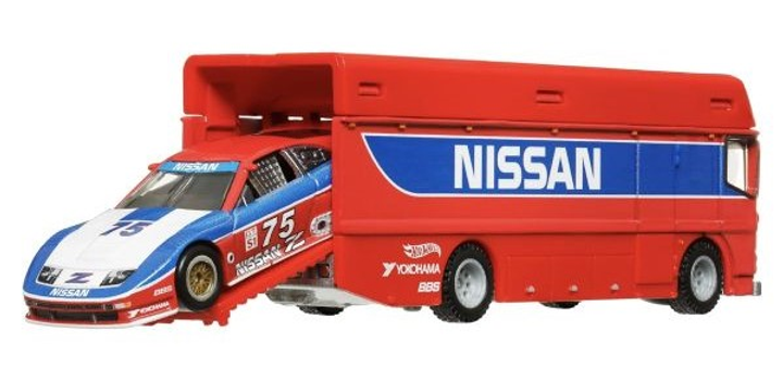 Pojazd Mattel Hot Wheels Premium Car Culture Team Transport Euro Hauler & '94 Nissan 300 ZX GT #73 1:64 HRV44 (0194735186228) - obraz 4