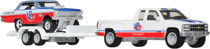 Pojazd Mattel Hot Wheels Premium Car Culture Team Transport '63 Chevy Nova & '88 Chevy Silverado 3500 #68 1:64 HRV42 (0194735186211) - obraz 3