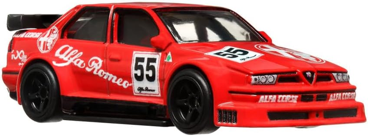 Машинка Mattel Hot Wheels Premium Car Culture Team Transport Alfa Romeo 155 V6 Ti & Fleet Flyer #53 1:64 HKF42 (0194735102273) - зображення 6