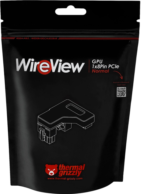 Urządzenie do pomiaru zużycia energii przez GPU Thermal Grizzly Reversed WireView GPU 1 x 8 Pin PCIe (4260711990595) - obraz 8
