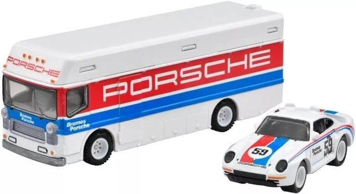 Машинка Mattel Hot Wheels Premium Car Culture Team Transport Porsche 959 1986 & Euro Hauler #61 1:64 HKF47 (0194735102266) - зображення 3