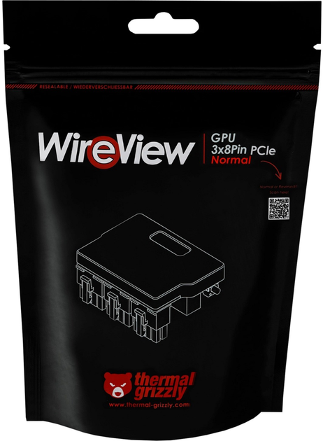 Urządzenie do pomiaru zużycia energii przez GPU Thermal Grizzly Normal WireView GPU 3 x 8 Pin PCIe (4260711990632) - obraz 8
