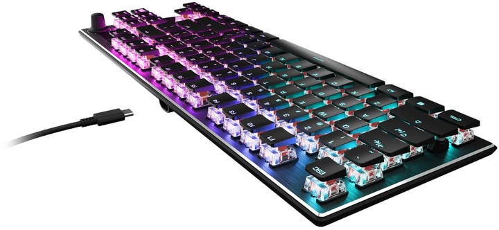 Klawiatura przewodowa Turtle Beach Vulcan TKL AIMO Titan Red Linear USB Black (0731855220021) - obraz 4