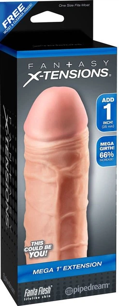Насадка на пенис Fantasy X-tensions Mega 1 Inch Extension (18255000000000000) - изображение 10