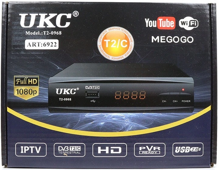 Тюнер UKC DVB T2-0968 с поддержкой wi-fi адаптера 6922 JDT-0845810 - изображение 2