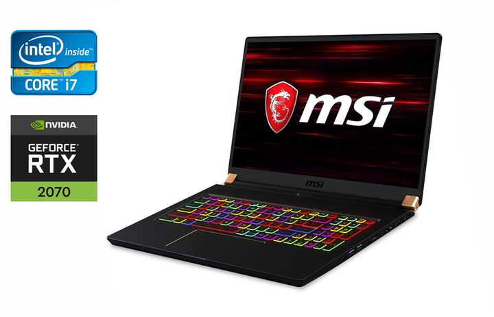 Ігровий ноутбук Б-клас MSI MS-17G1 / 17.3" (1920x1080) IPS / Intel Core i7-9750H (6 (12) ядер по 2.6 - 4.5 GHz) / 16 GB DDR4 / 512 GB SSD / nVidia GeForce RTX 2070, 8 GB GDDR6, 256-bit / WebCam / Windows 10 б/в - Фото 1 Ігровий ноутбук Б-клас MSI MS-17G1 / 17.3" (1920x1080) IPS / Intel Core i7-9750H (6 (12) ядер по 2.6 - 4.5 GHz) / 16 GB DDR4 / 512 GB SSD / nVidia GeForce RTX 2070, 8 GB GDDR6, 256-bit / WebCam / Windows 10 б/в - зображення 1
