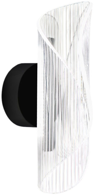 Світильник настінний світлодіодний Luminaria LUMIERA 10W I-ON/OFF BLACK/CLEAR 220V IP20 (6951427268631) - зображення 1
