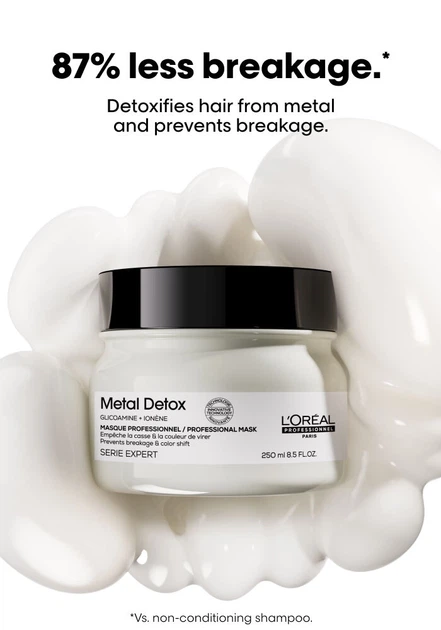 Маска для волос L'Oreal Paris Serie Expert Metal Detox Anti-deposit Protector 500 мл (0000030163478) - Фото 4 Маска для волос L'Oreal Paris Serie Expert Metal Detox Anti-deposit Protector 500 мл (0000030163478) - изображение 4