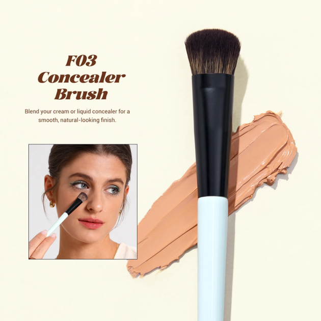 Zestaw dwustronnych pędzli do makijażu Jessup Ultimate Travel Makeup Tool T510 Pędzli 3 szt + Gąbeczki do makijażu 2 szt (6976074375105) - obraz 4