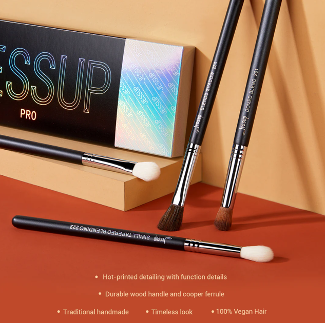 Zestaw pędzli do makijażu oczu Jessup Pro Eyeshadow Brush T338 (6976074373385) - obraz 6