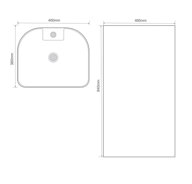 Раковина моноблок MIXXUS PREMIUM DIVERSE-1102 MARBLE 460х380х840mm (отвір під змішувач, перелив) (MP6576) - Фото 3 Раковина моноблок MIXXUS PREMIUM DIVERSE-1102 MARBLE 460х380х840mm (отвір під змішувач, перелив) (MP6576) - изображение 3