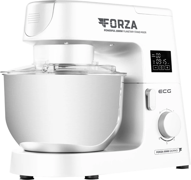 Кухонный комбайн с мясорубкой и планетарным миксером ECG FORZA 5500 Giorno Bianco - изображение 2