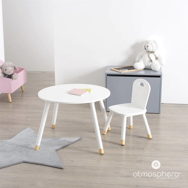 Krzesło dziecięce Atmosphera for kids 50 x 28 x 28 cm White (3560238909119) - obraz 5