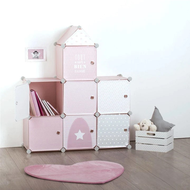 Шафа з полицями Atmosphera for kids у формі замка для дитячої кімнати 94.5 x 32 x 109 см Рожевий (3560238909850)   - зображення 7