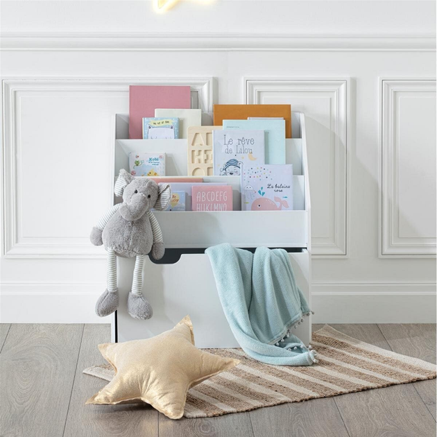 Полиця для книг Atmosphera for kids з ящиком 62.5 x 30 x 70 см Білий (3560237548876)   - зображення 4