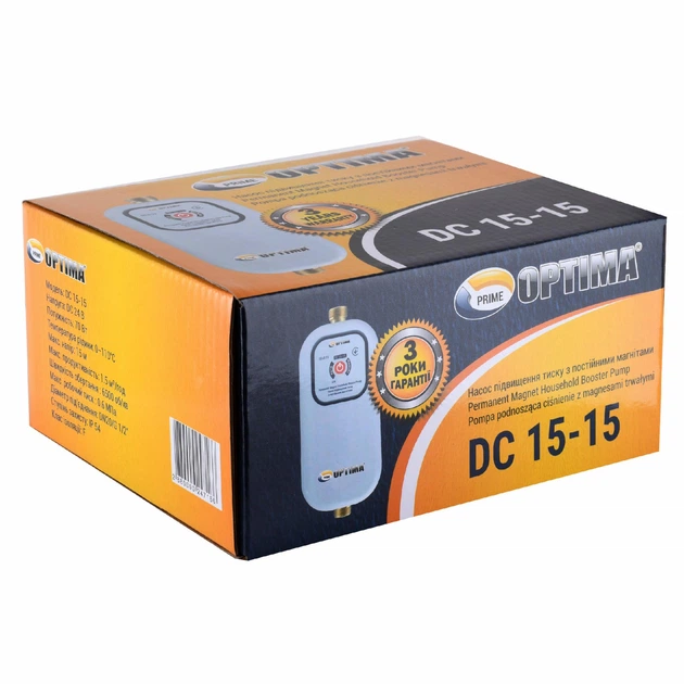 Насос для повышения давления Optima Prime DC 15-15 70 Вт Q 25 л/мин - Фото 6 Насос для повышения давления Optima Prime DC 15-15 70 Вт Q 25 л/мин - изображение 6