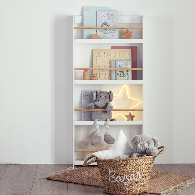 Regał na książki Atmosphera for kids 55 x 15 x 112 cm Biały (3560237549392)   - obraz 4