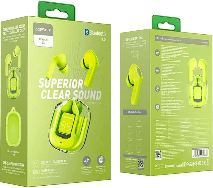 Słuchawki Acefast T6 Youth Green (6974316281573) - obraz 7