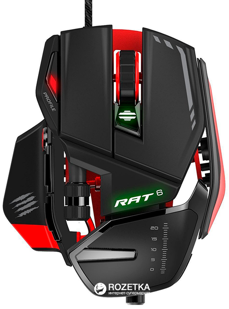 Мышь Mad Catz R.A.T. 6 USB Black (MCB4373200A3) – фото, отзывы ...