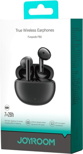 Słuchawki JOYROOM Funpods JR-FB2 Black (6956116758127) - obraz 8