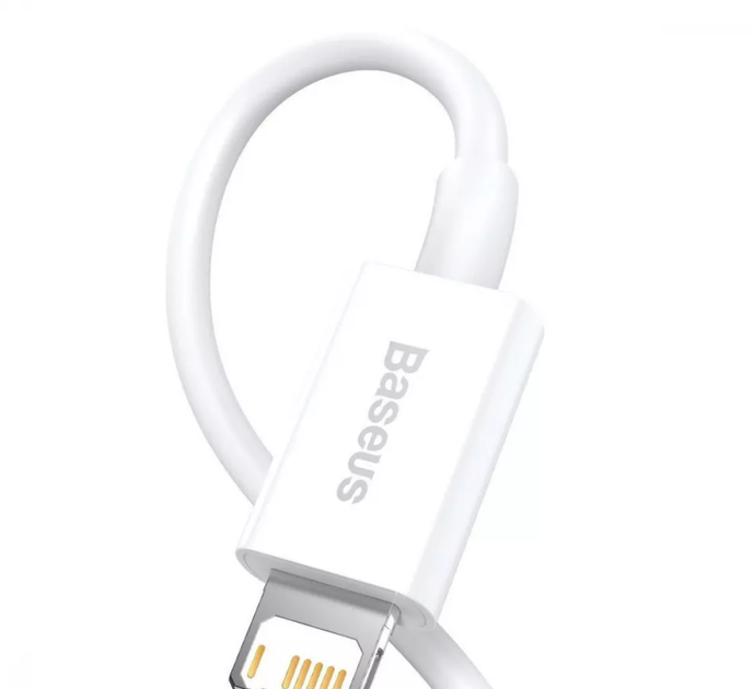 Кабель для зарядки Baseus CALYS-A02 Superior Series Fast Charging Lightning 2.4A, 1 м White - изображение 3