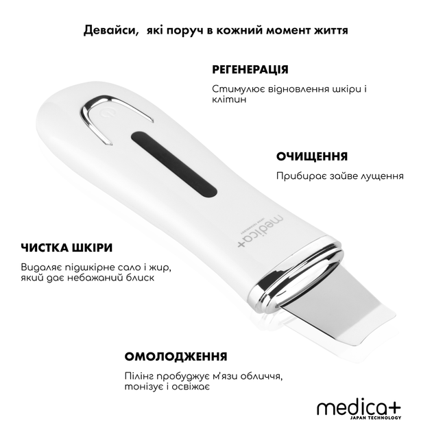 Скрабер Ультразвуковой для лица кожи Medica+ Vibroskin 5.0 (Япония) - изображение 7
