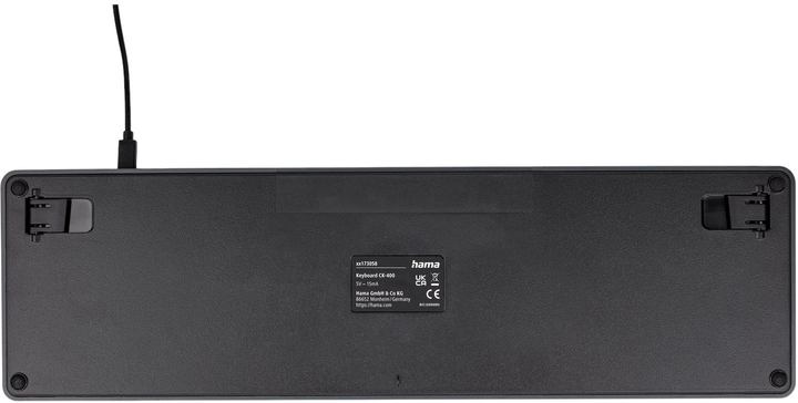 Klawiatura przewodowa Hama CK-400 USB Black-Grey (4047443524256) - obraz 6