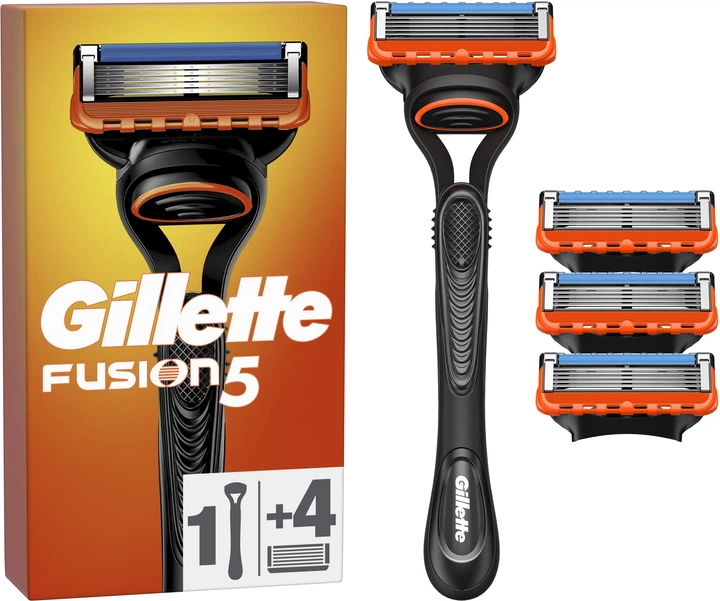 Станок для гоління чоловічий Gillette Fusion5 з 4 змінними картриджами (7702018610266) - зображення 1