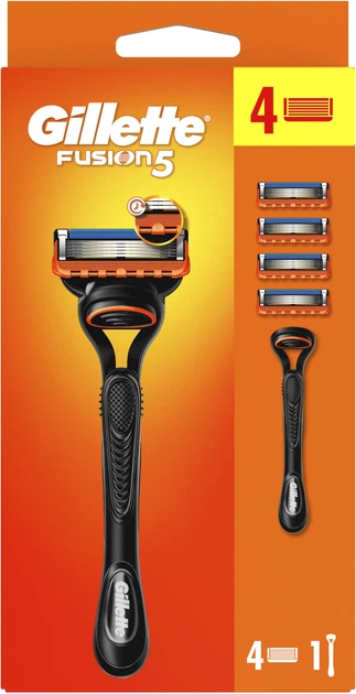 Станок для гоління чоловічий Gillette Fusion5 з 4 змінними картриджами (7702018610266) - зображення 2