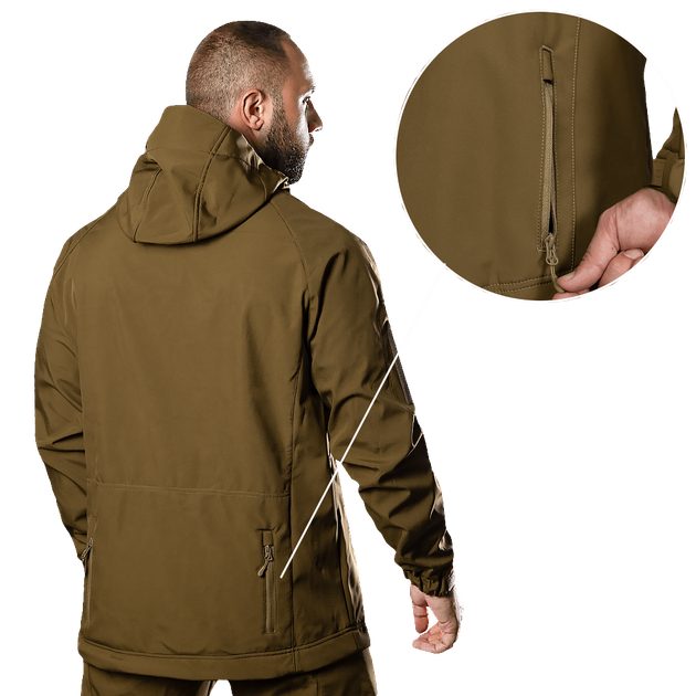 Куртка Camotec Stalker SoftShell Койот (7346), XXXXL - изображение 3