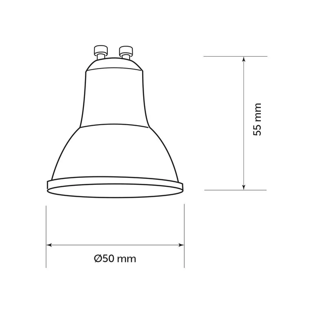 Лампа LED LS GU10 10W 3000K BK Light Set теплый свет 220V MRG 10Вт Ø50х55мм 800Lm светодиодная черная - изображение 6