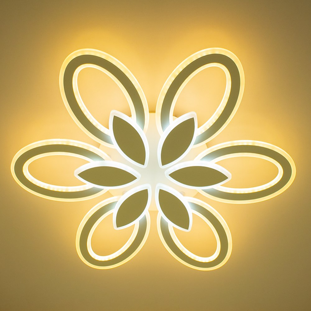 Управляемая LED люстра Luminaria AURORA DOUBLE 120W 6F APP с пультом и приложением 620x80-WHITE/WHITE-220-IP20 - изображение 3