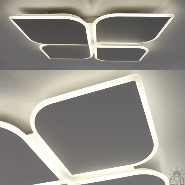 Керована світлодіодна люстра AERO 70W 4F-WHITE Esllse 3000-6500К 3500-7000Lm 455x455x57-220-IP20 - зображення 5