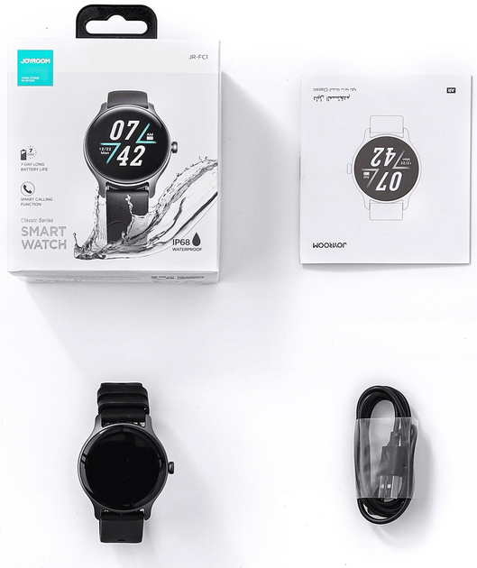 Smartwatch Joyroom Classic Series JR-FC1 Grey (6956116743826) - obraz 11