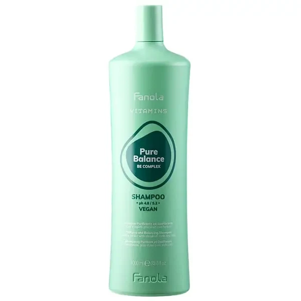 Шампунь для жирной кожи головы Fanola Vitamins Pure Balance 1000 мл - Фото 1 Шампунь для жирной кожи головы Fanola Vitamins Pure Balance 1000 мл - изображение 1
