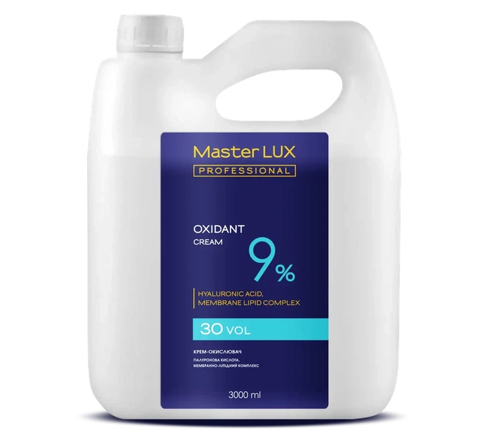 Крем окислювач Master LUX professional 9% 3000 мл - Фото 1 Крем окислювач Master LUX professional 9% 3000 мл - зображення 1