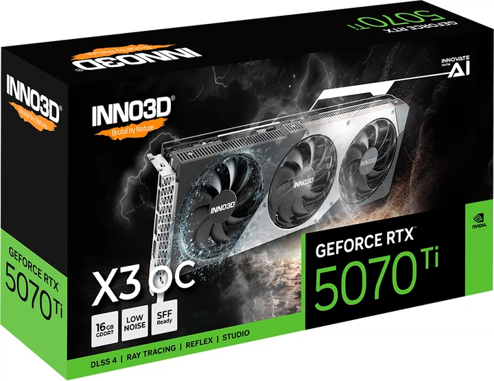 Видеокарта INNO3D PCI-Ex GeForce RTX 5070 Ti X3 OC 16GB GDDR7