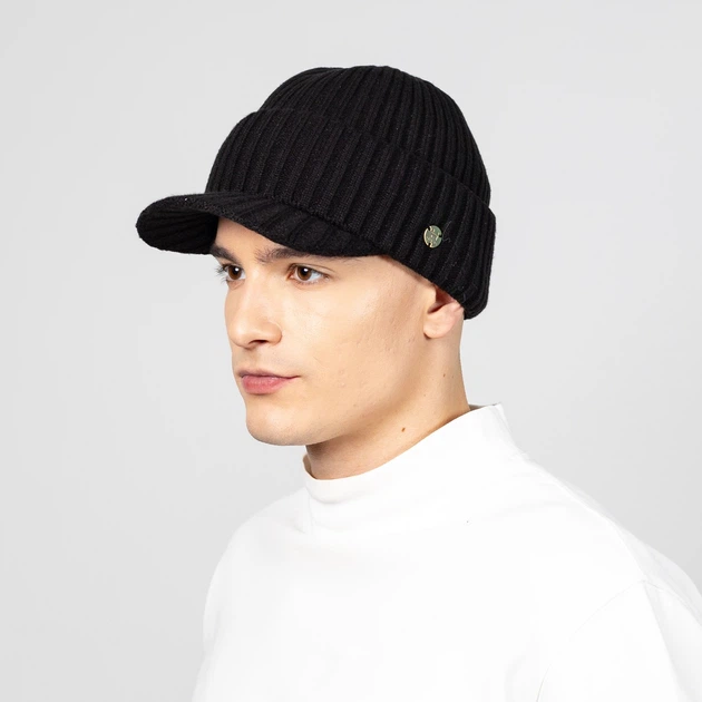 Шапка с козырьком мужская LuckyLOOK One Size Черный Гордей 616-295 - изображение 6