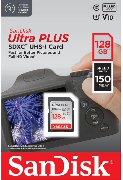 Karta pamięci SanDisk Ultra PLUS SDXC 128GB V10 UHS-I (0619659201135) - obraz 4