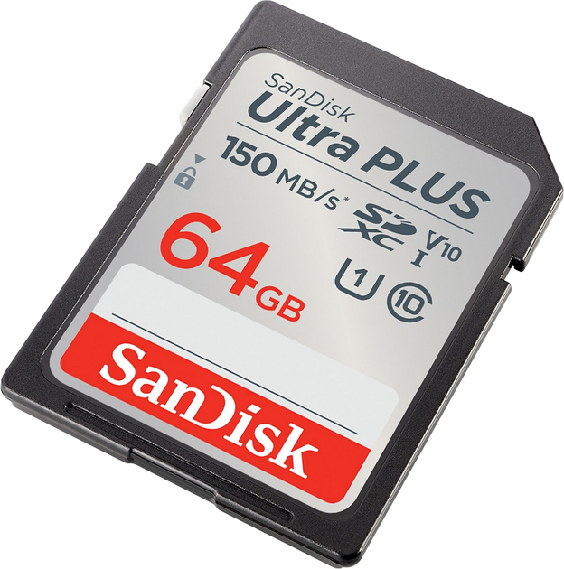 Карта пам'яті SanDisk Ultra PLUS SDXC 64GB V10 UHS-I (0619659201128) - зображення 3