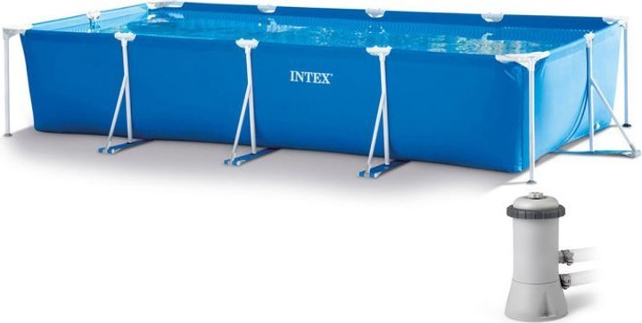 Basen ogrodowy stelażowy prostokątny Intex 450 x 220 cm (6941057420622) - obraz 4