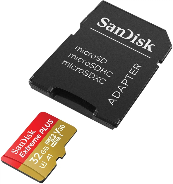 Karta pamięci SanDisk Ultra PLUS microSDHC 32GB V10 UHS-I + SD Adapter (0619659150167) - obraz 3