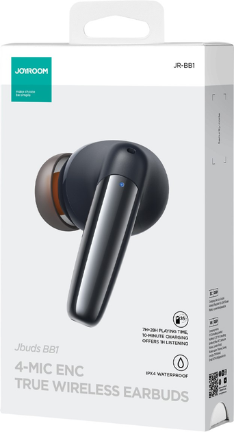 Słuchawki JOYROOM Jbuds JR-BB1 Black (6956116770075) - obraz 7