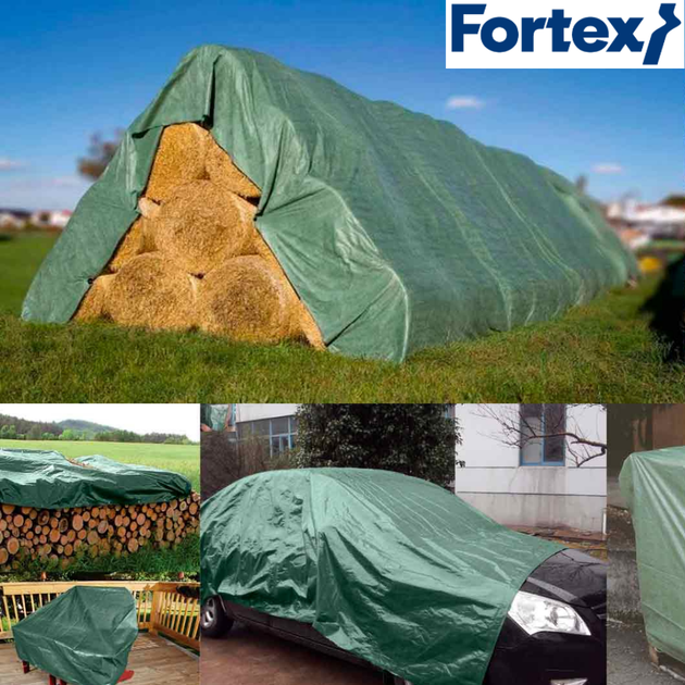 Тент захисний ламінований, водостійкий Fortex 4х6 м, 24 м2, 90 г/м2, зелений - зображення 9