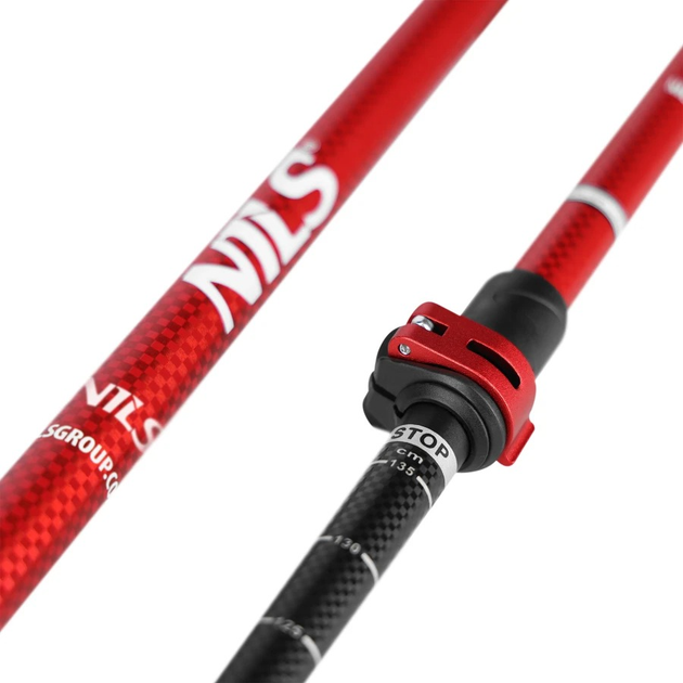Kijki trekkingowe Nils aluminiowe 6061 czerwono - czarne TK8601 (5907695557749) - obraz 5