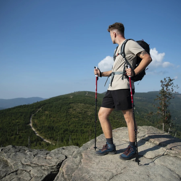 Kijki trekkingowe Nils aluminiowe 6061 czerwono - czarne TK8601 (5907695557749) - obraz 7
